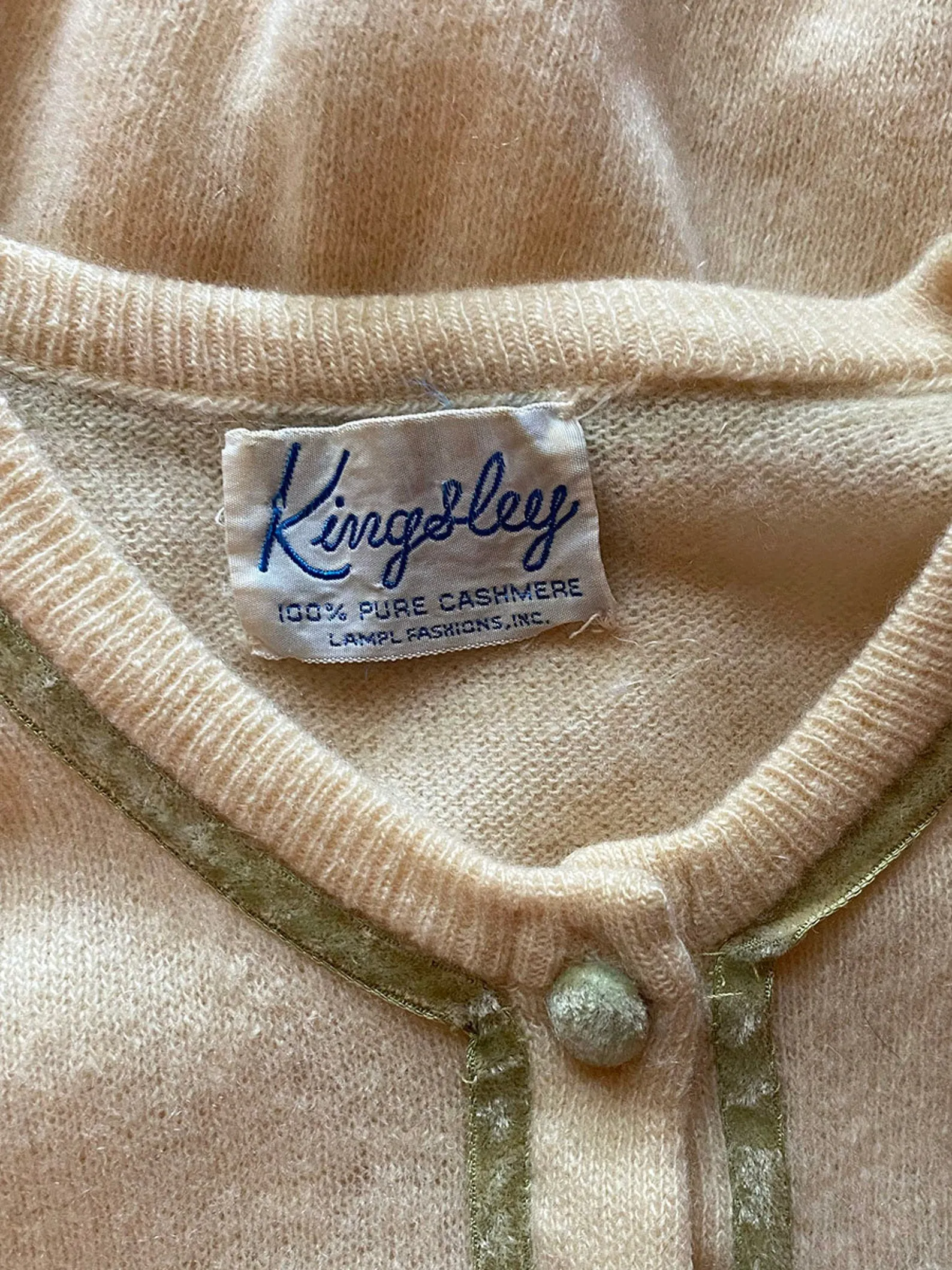 1950's Bouquet Cashmere Cardigan