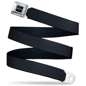 1965 CHEVROLET Bowtie Full Color Black/White Seatbelt Belt - Black Panel Webbing