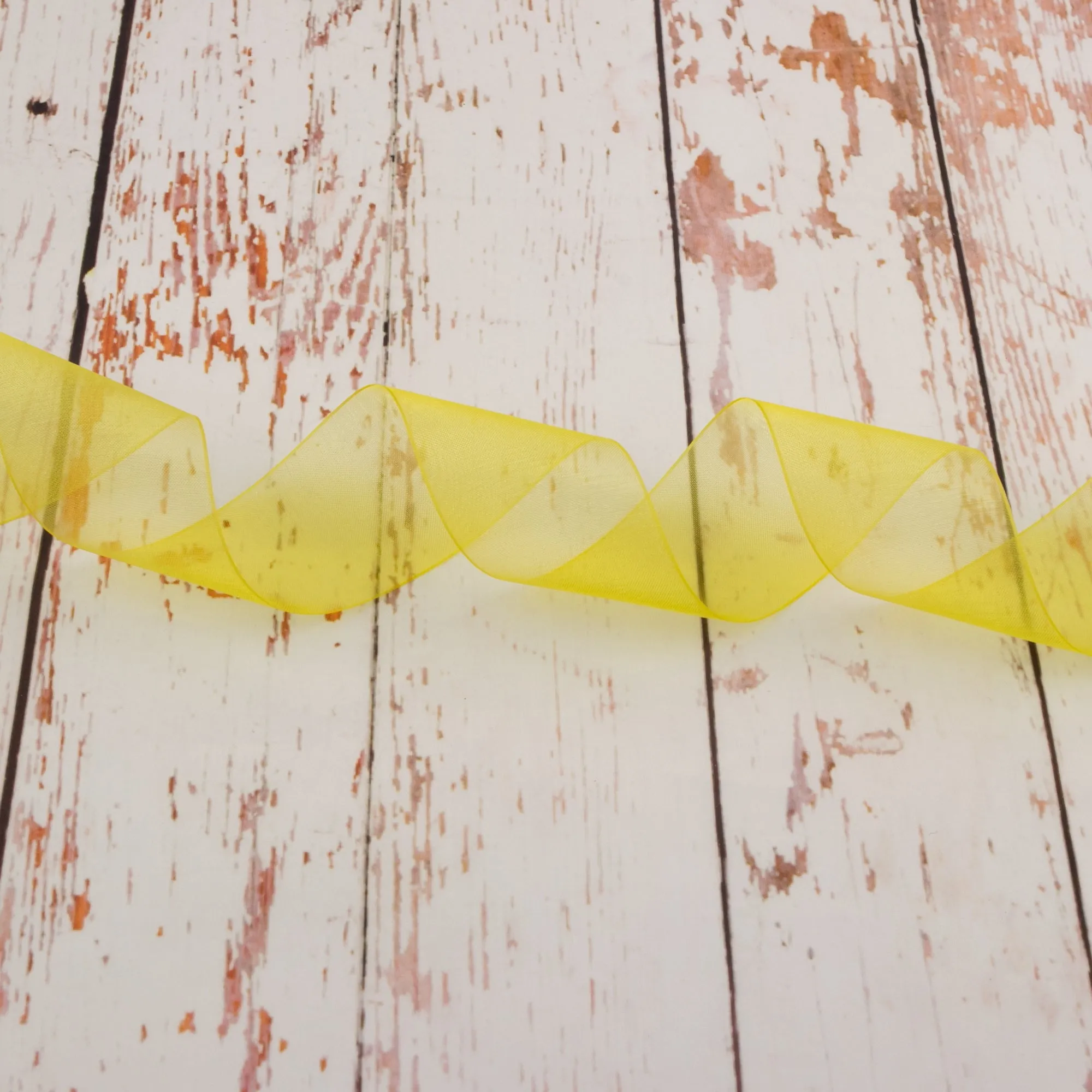 38mm Organza Ribbon - Lemon