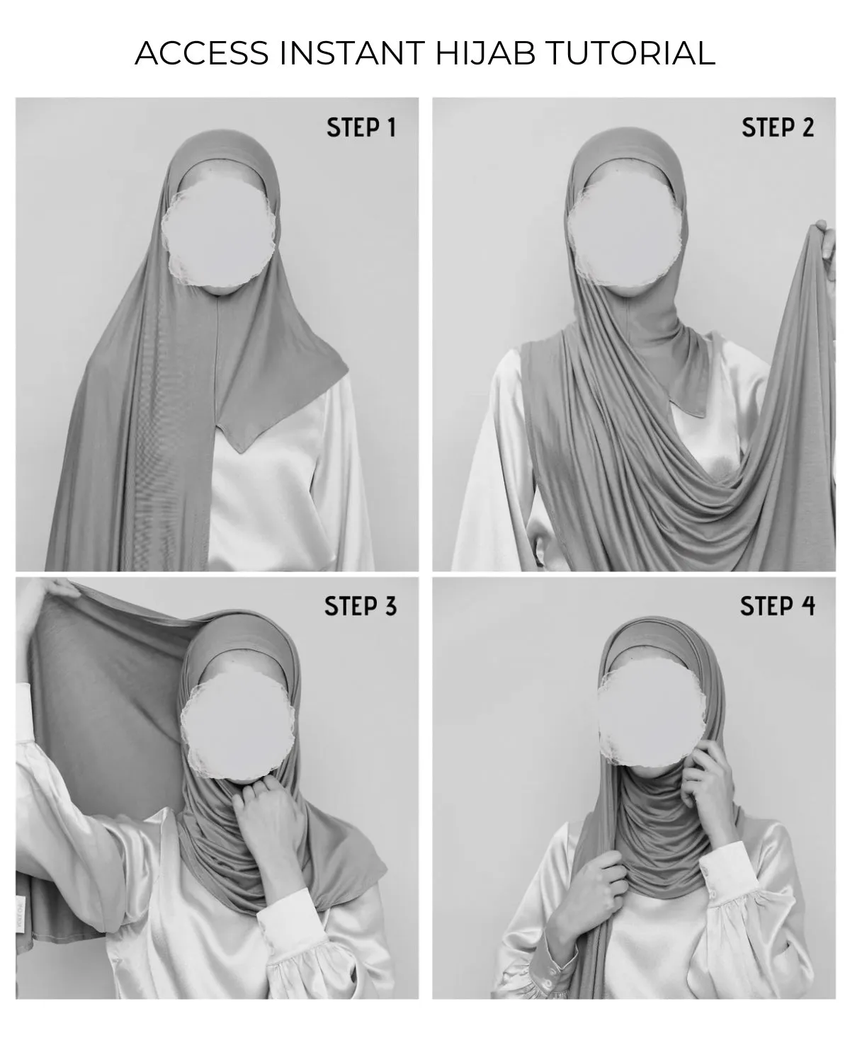 Access Instant Jersey Hijab - Dark Brown