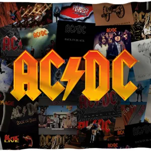 Album Collage ACDC 36 x 58 Fleece Blanket