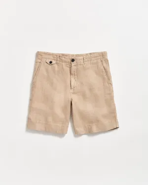 Billy Reid LINEN MOORE SHORT-KHAKI