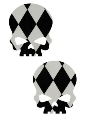 Black & White Diamond Skulls Pasties