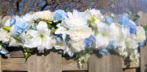 Blue and white Wedding arch swag, Wedding Arch Decorations