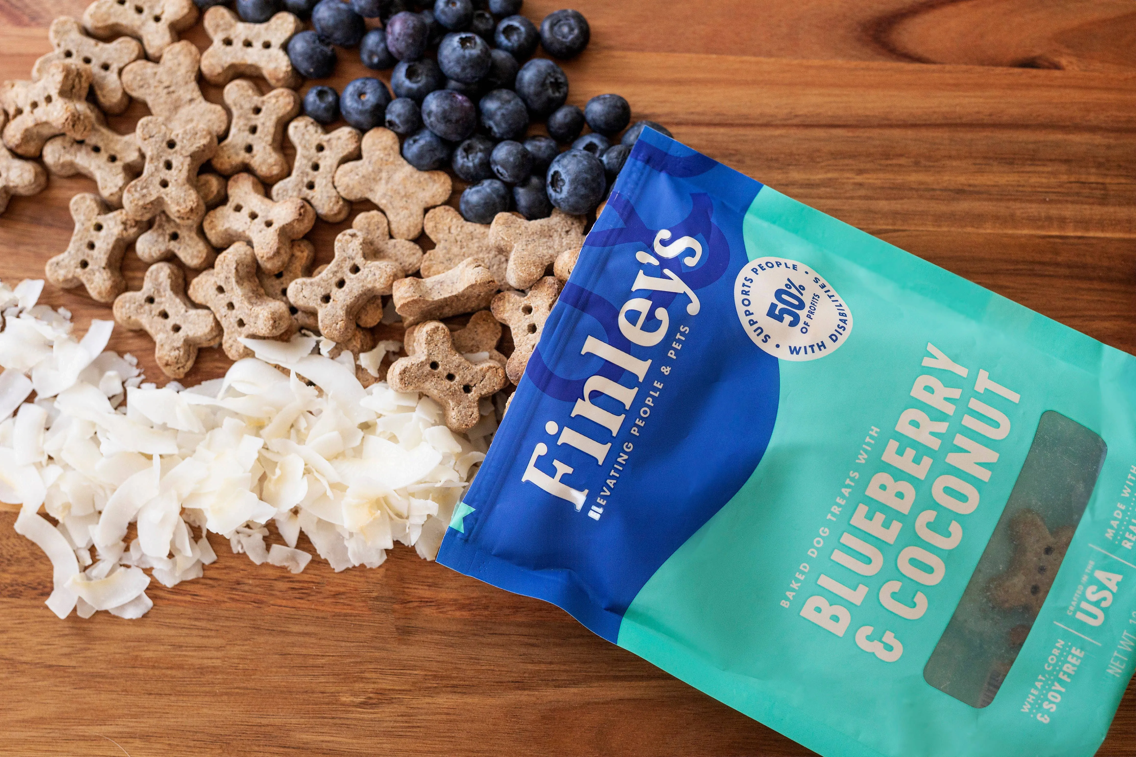 Blueberry & Coconut Crunchy Dog Biscuits