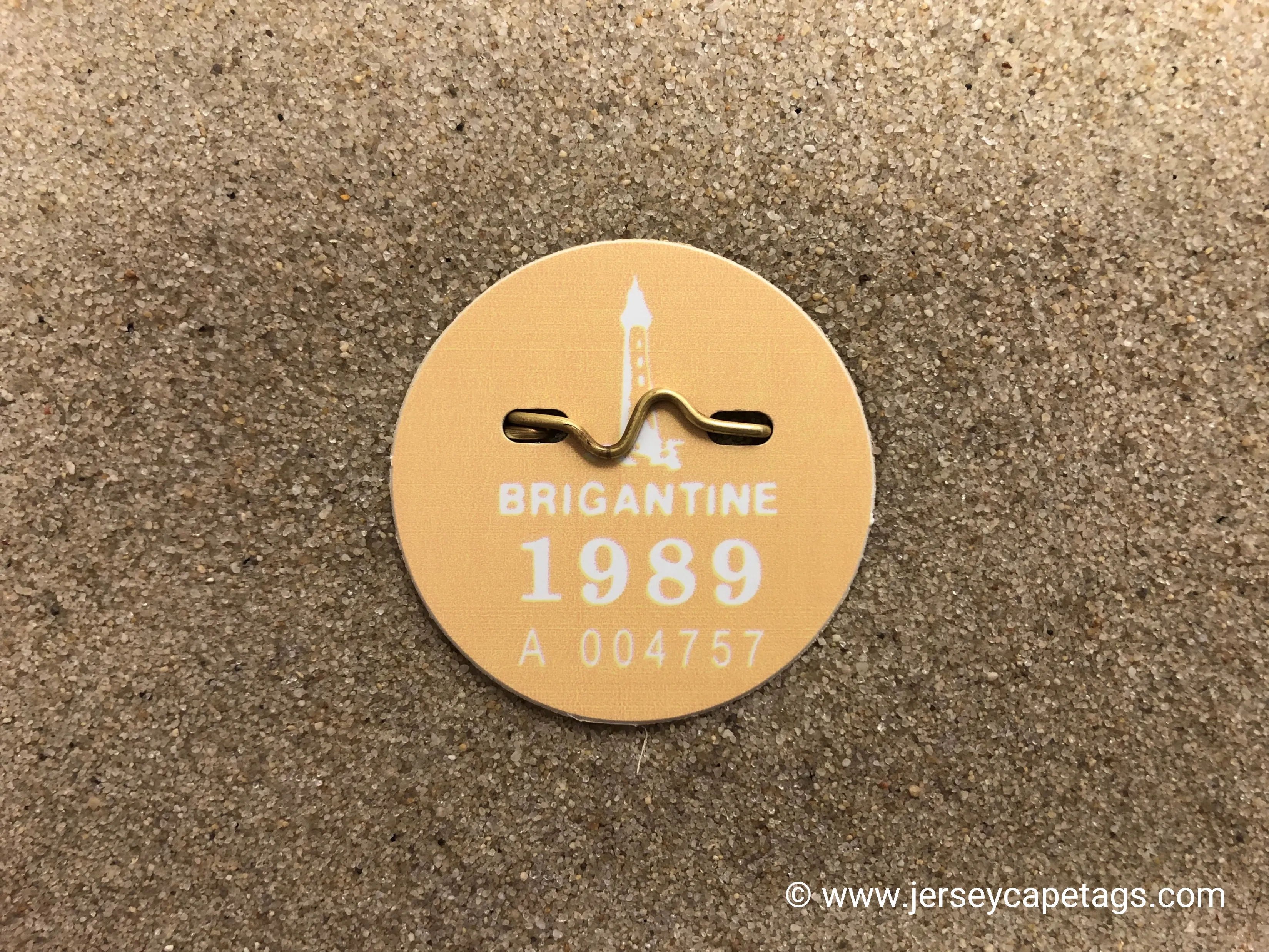 Brigantine 1989 Seasonal Beach Tag