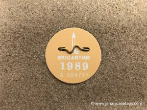 Brigantine 1989 Seasonal Beach Tag