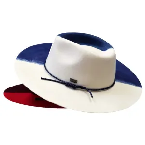 Bruno Capelo Yin Yang Flat Wide Brim Fedora Hat