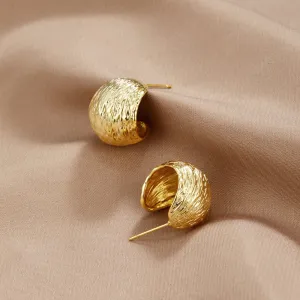 Chunky Gold Wave Earrings