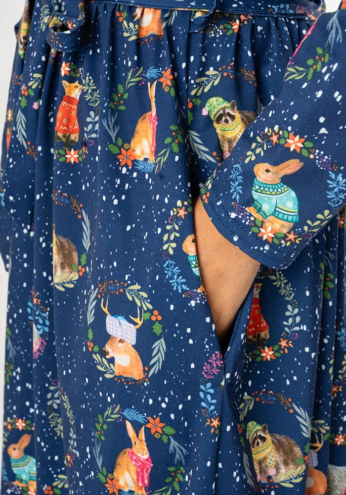 Cristobal Christmas Animals Print Dress