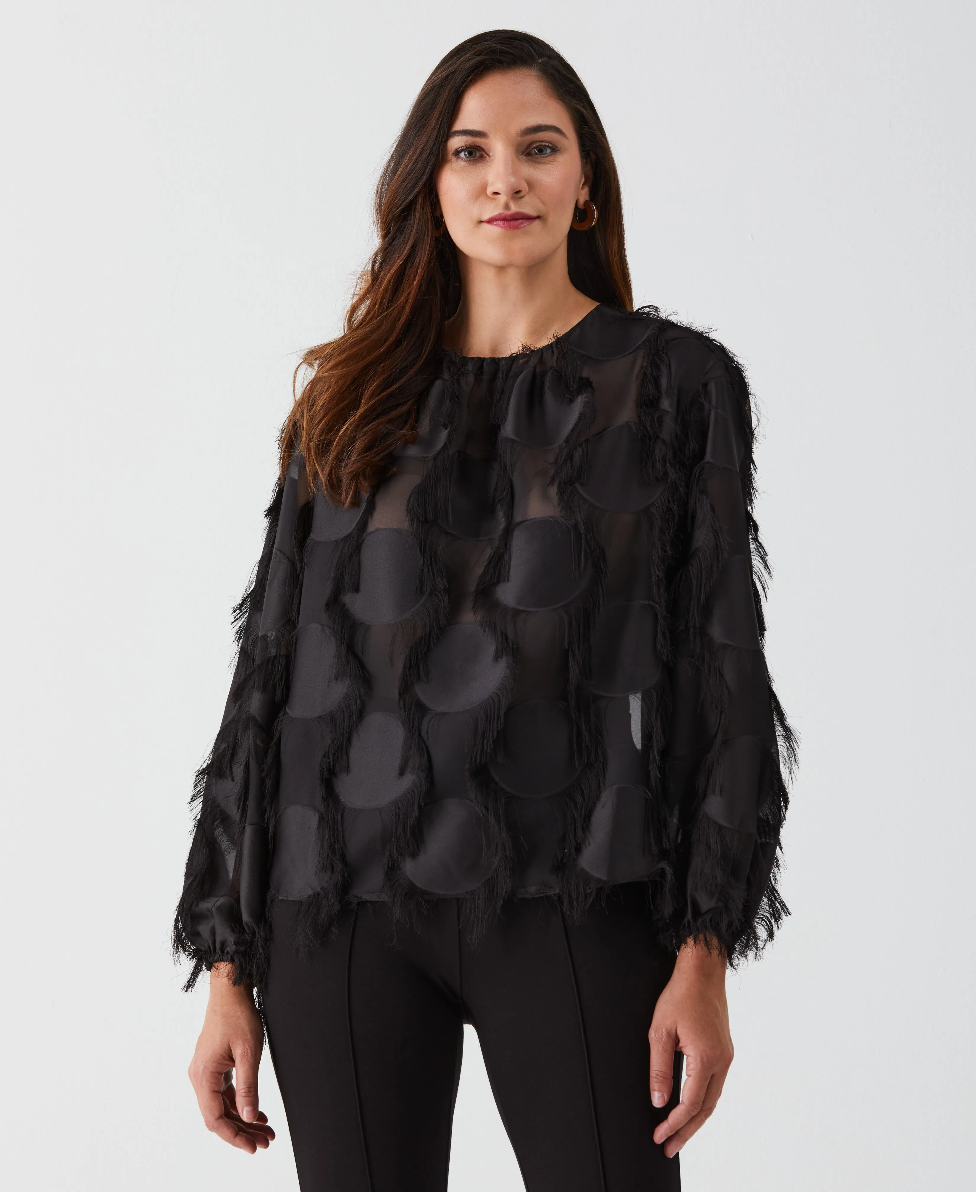 Drop Shoulder Textured Blouse