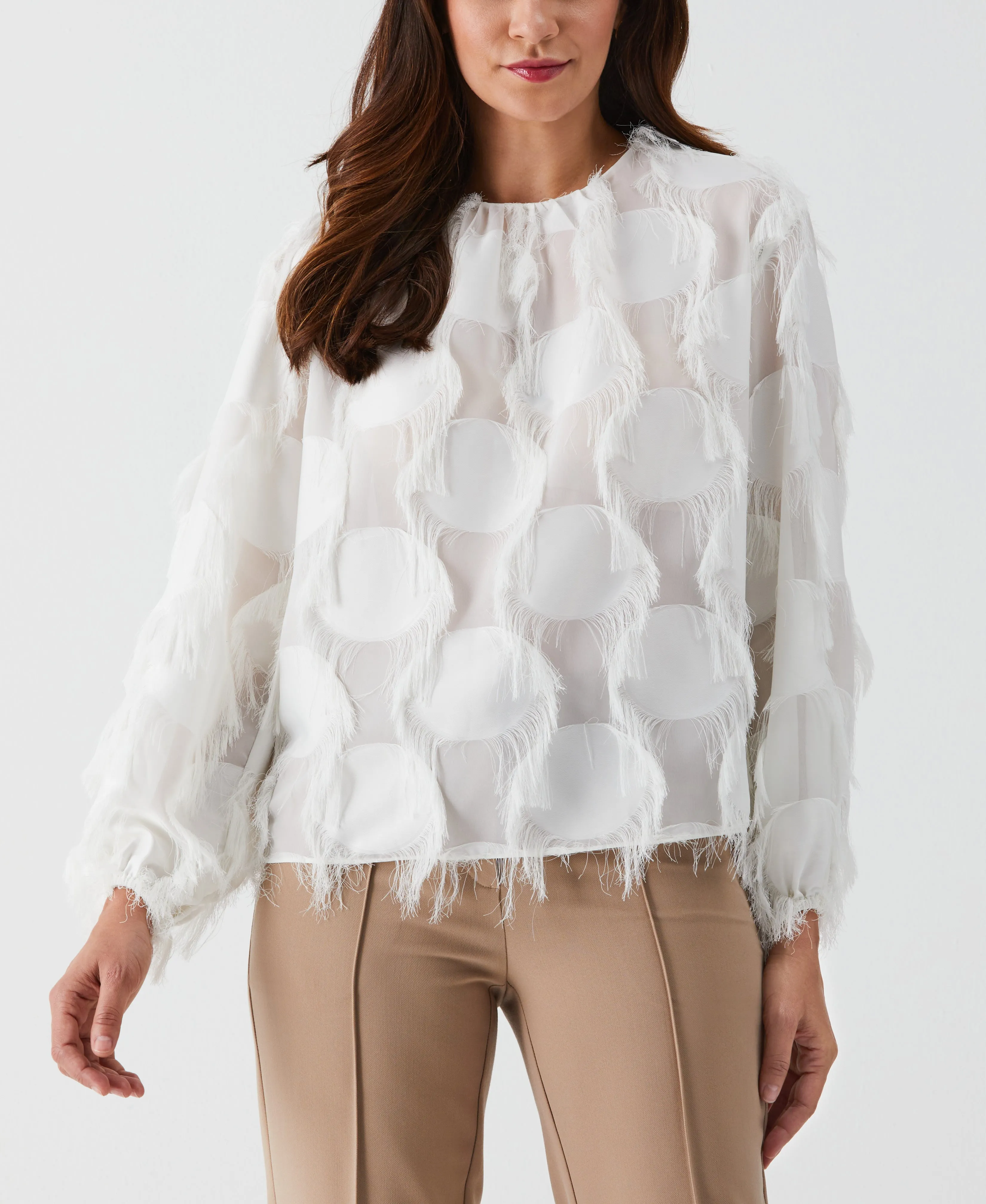 Drop Shoulder Textured Blouse