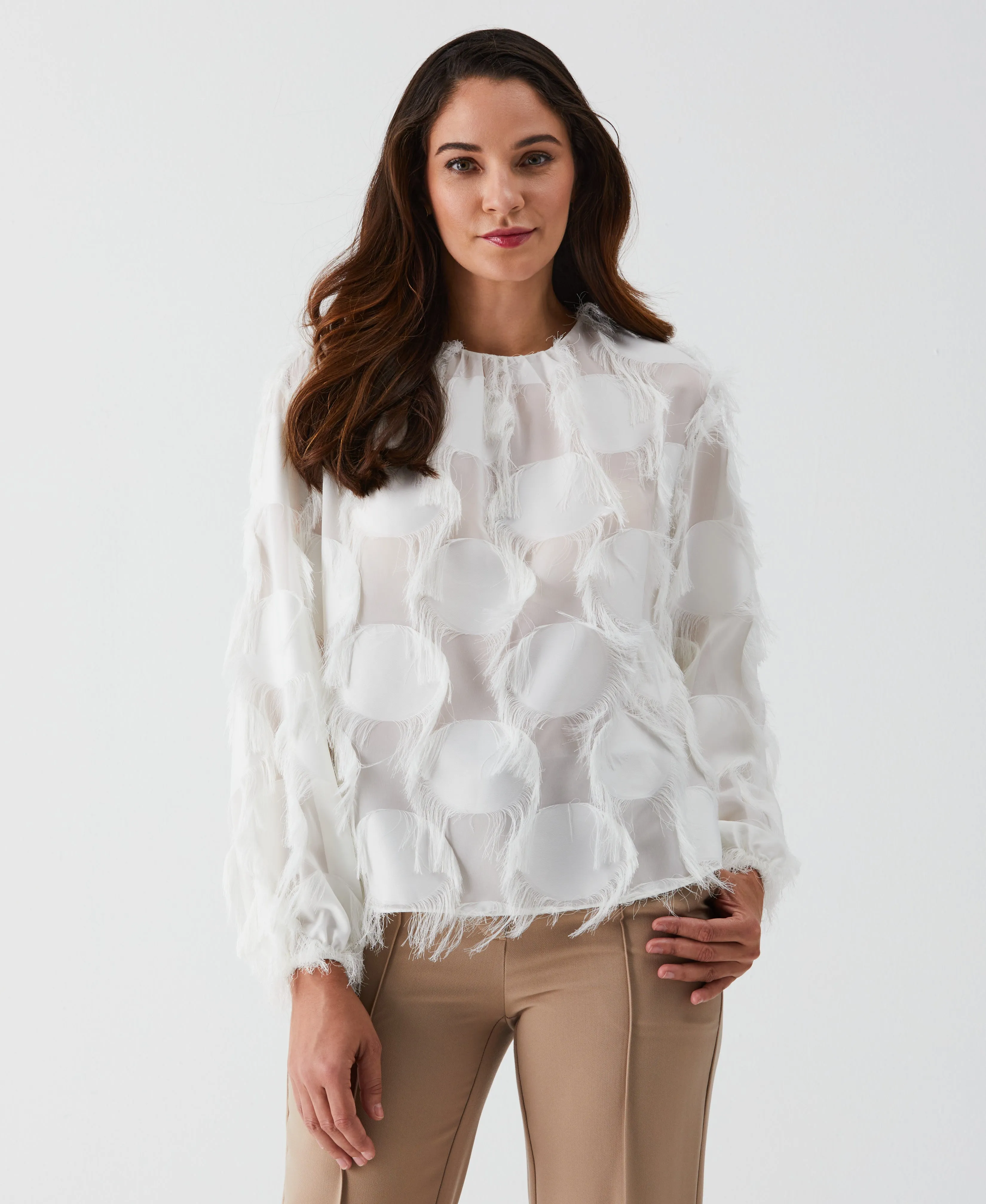 Drop Shoulder Textured Blouse