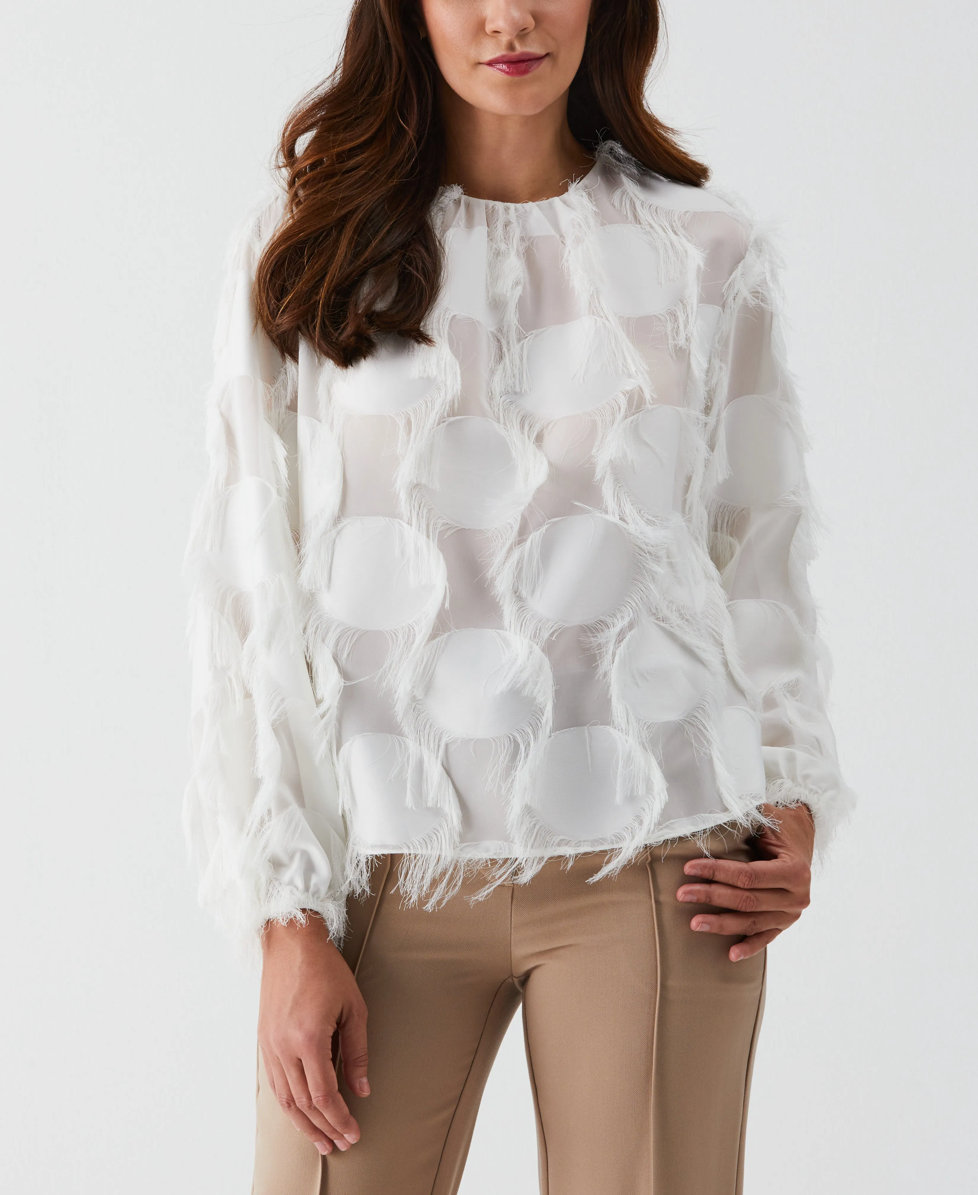 Drop Shoulder Textured Blouse