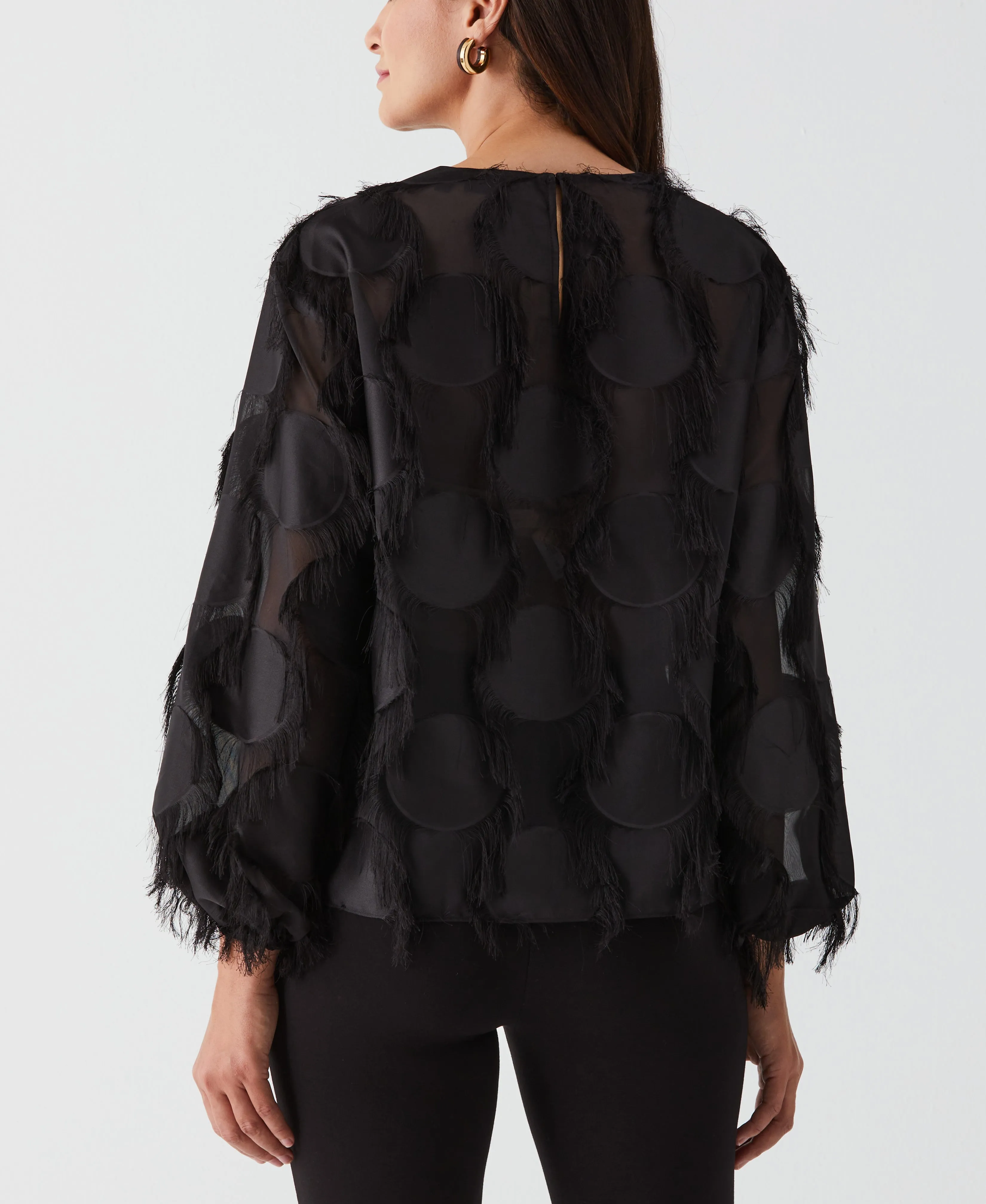 Drop Shoulder Textured Blouse