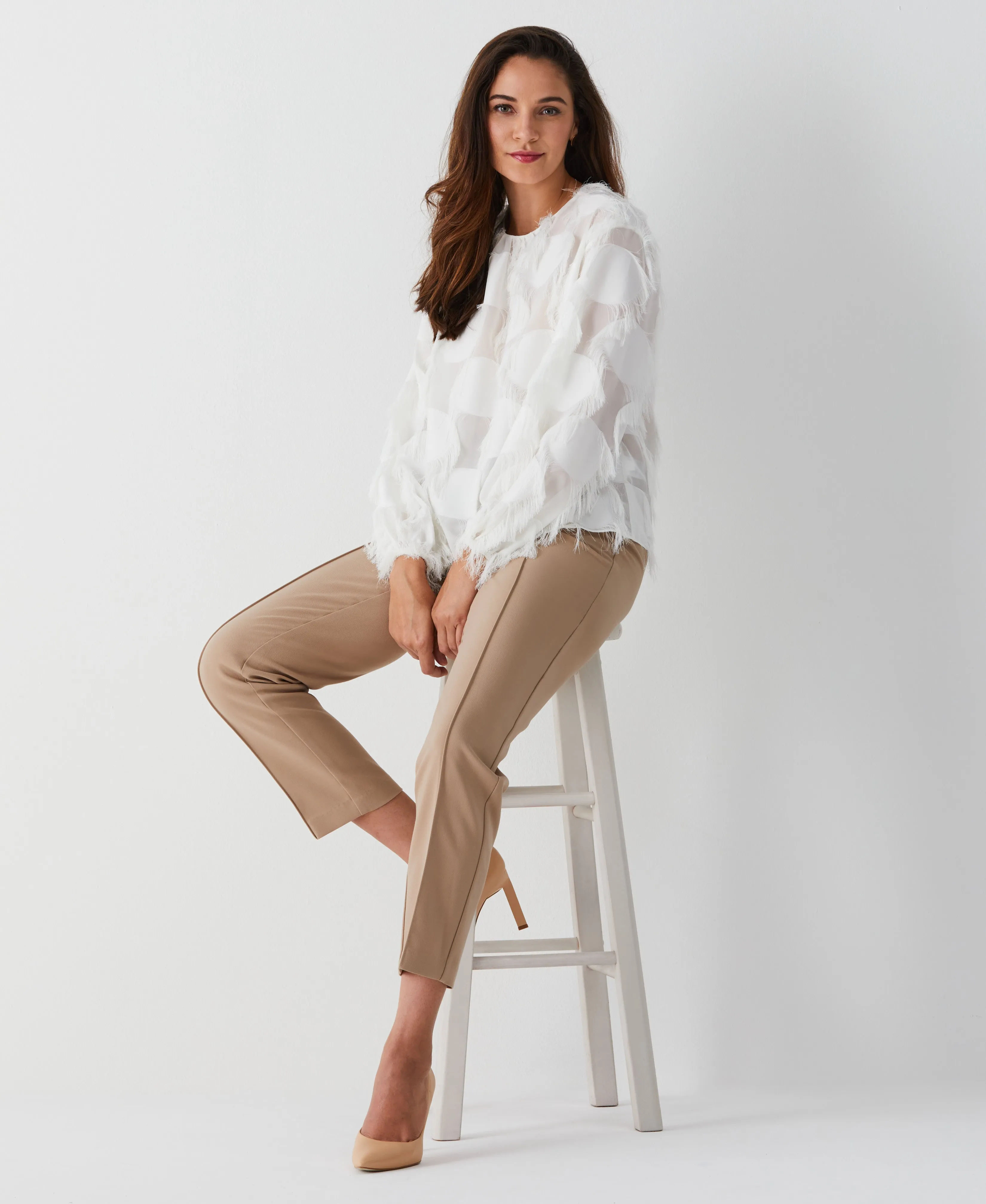 Drop Shoulder Textured Blouse