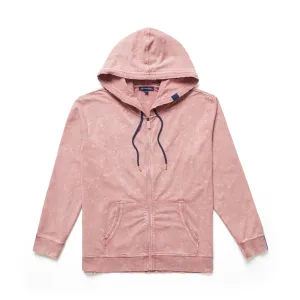 Dusty Rose Fleece Zip Hoodie