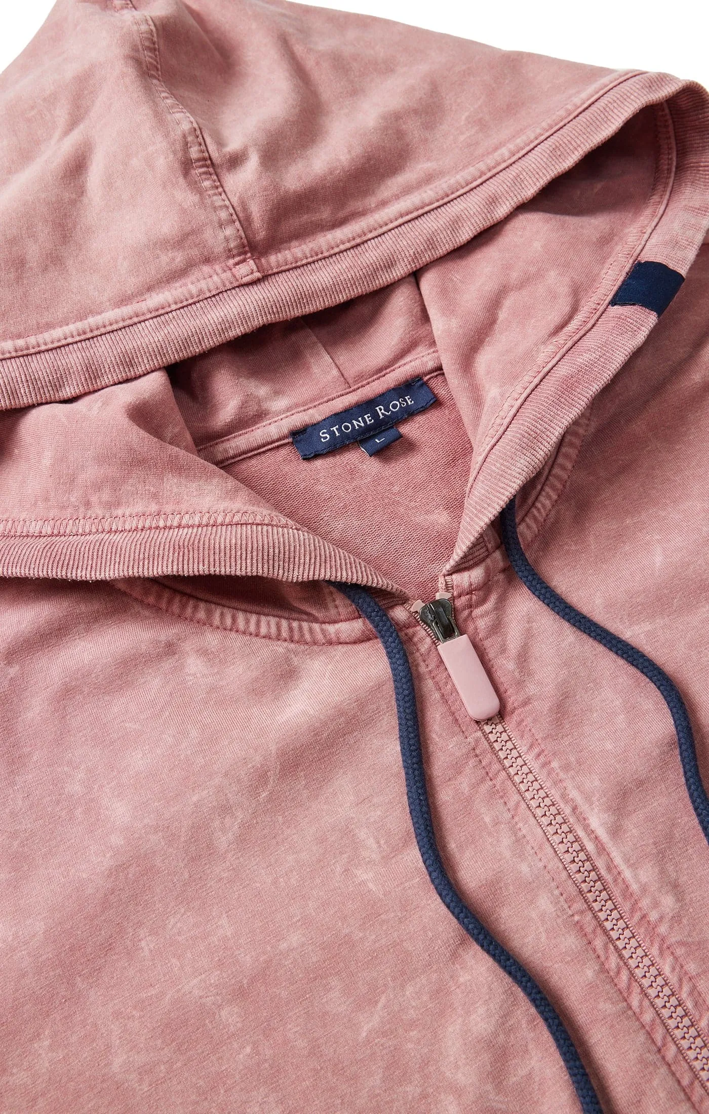 Dusty Rose Fleece Zip Hoodie