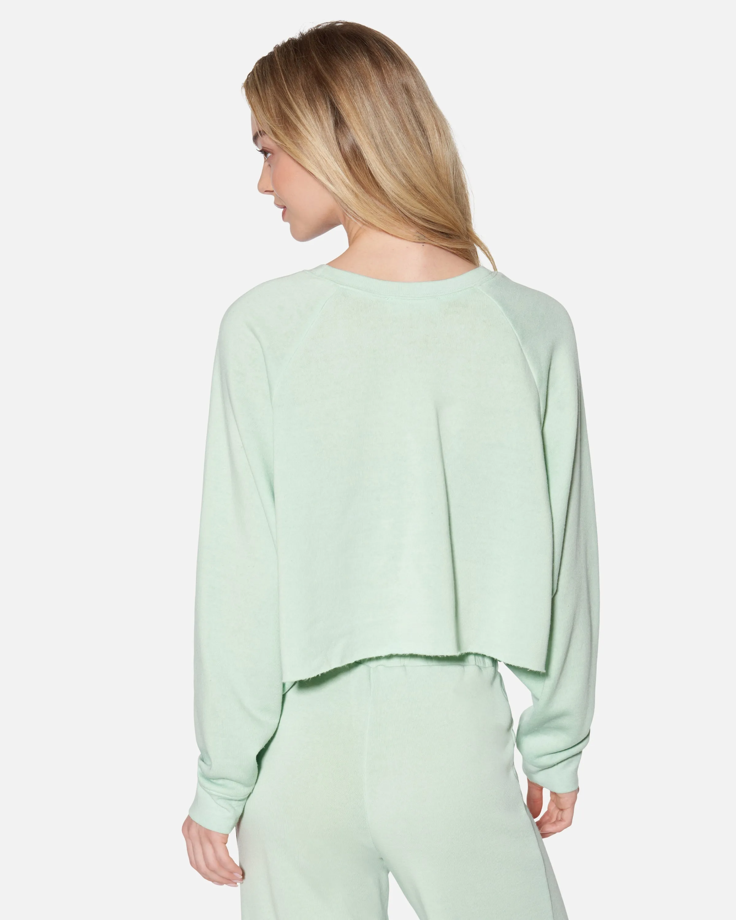 Essential Burnout Fleece Crop Crewneck