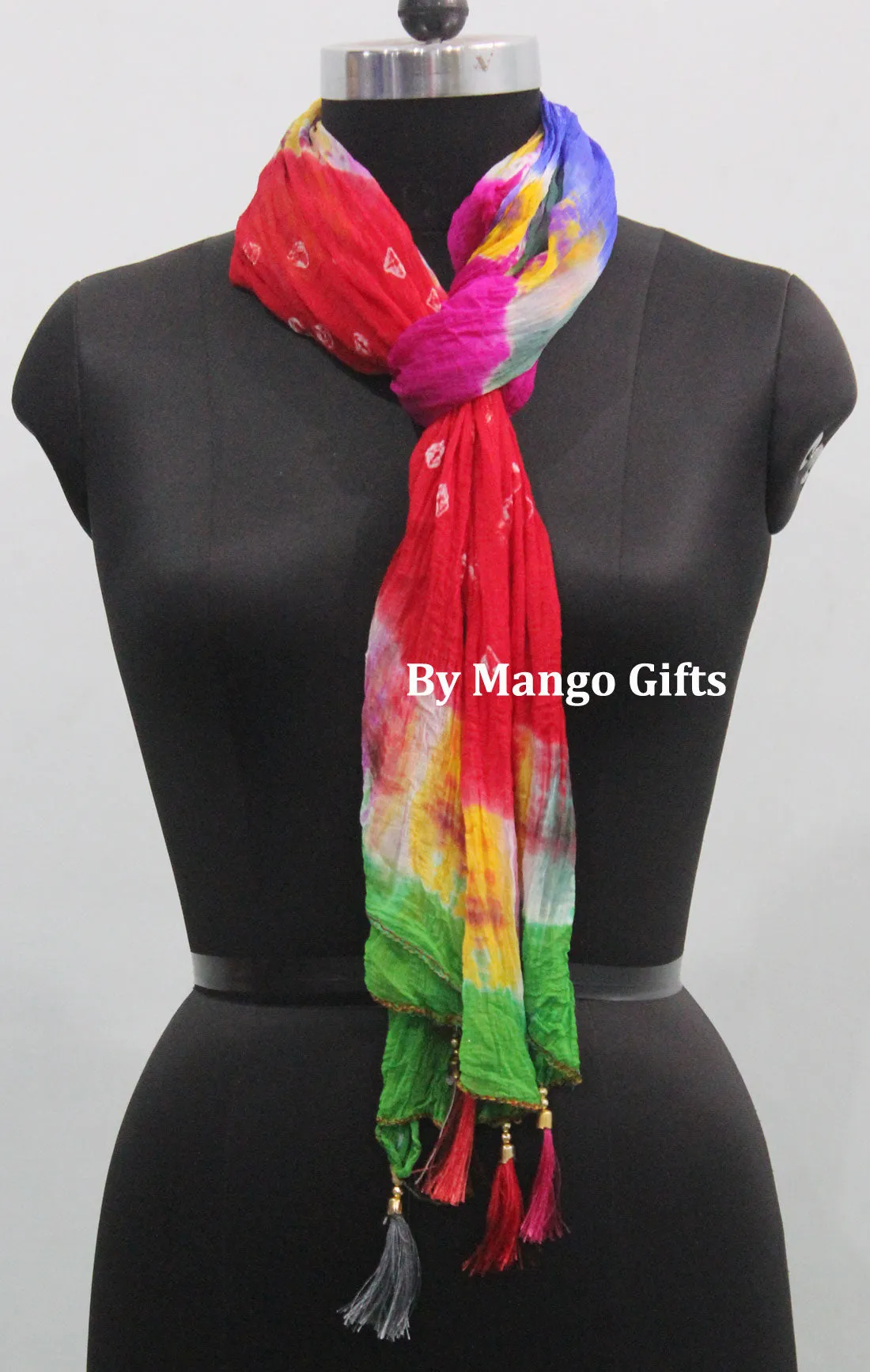 Handmade Tie-Dye Cotton Scarf Scarves Neck Wrap women boho fashion gypsy wear headwraps scarfs