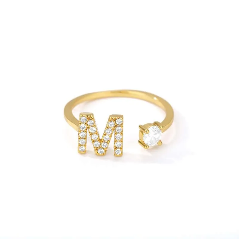 Initial A-Z Letter Rings For Women