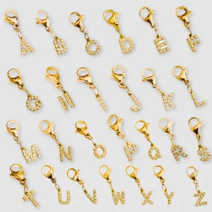 Initial Charm Bar Chanelle Charms  - WATERPROOF