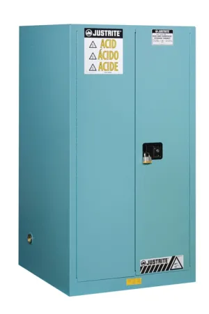 Justrite Corrosive Cabinet, Manual Close - Blue