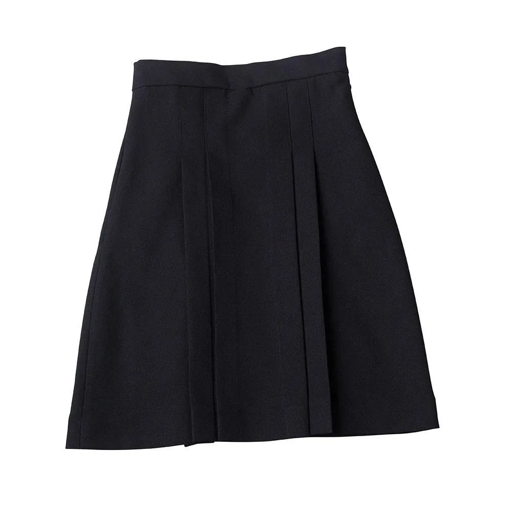 Long Navy Pleated Skirt