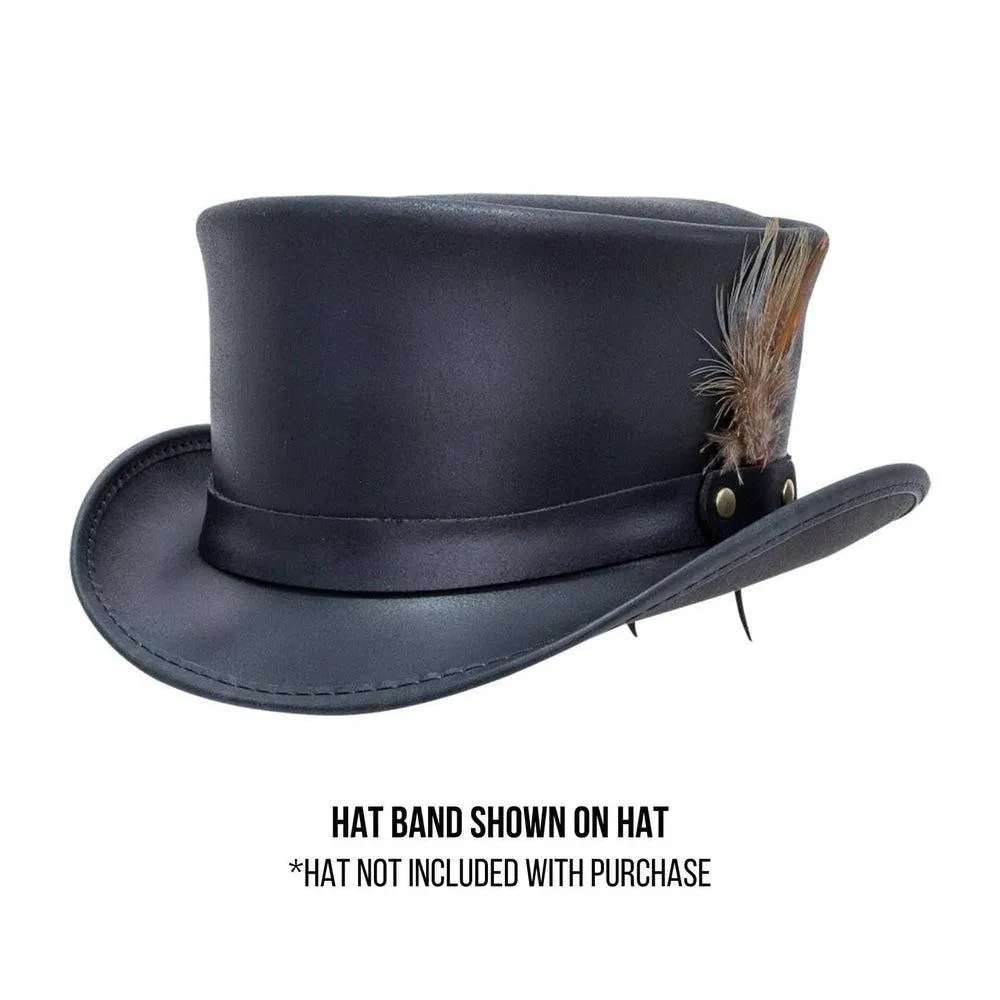 LT | Leather Hat Band with Hat Feather