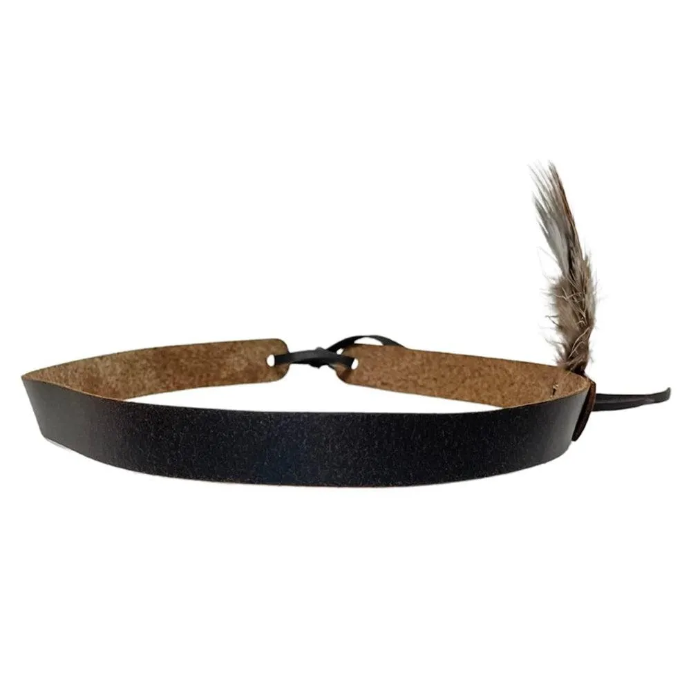 LT | Leather Hat Band with Hat Feather