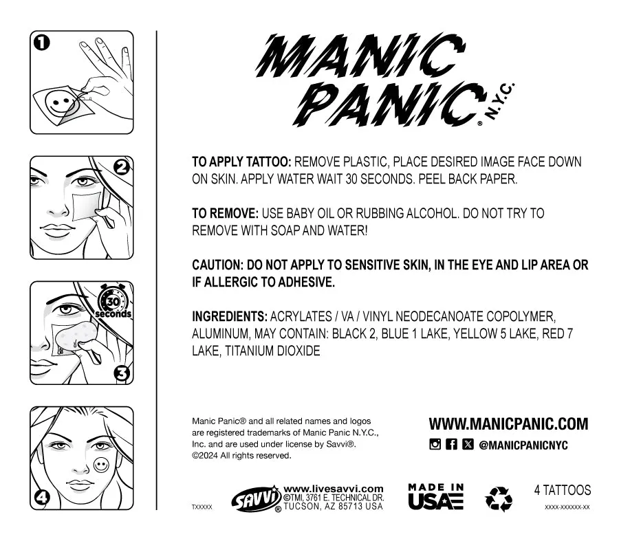 Manic Panic® Vampire™ Freckle Tattoos