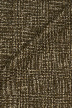 Marling & Evans Olive/Black Check Wool Cloth - 1m