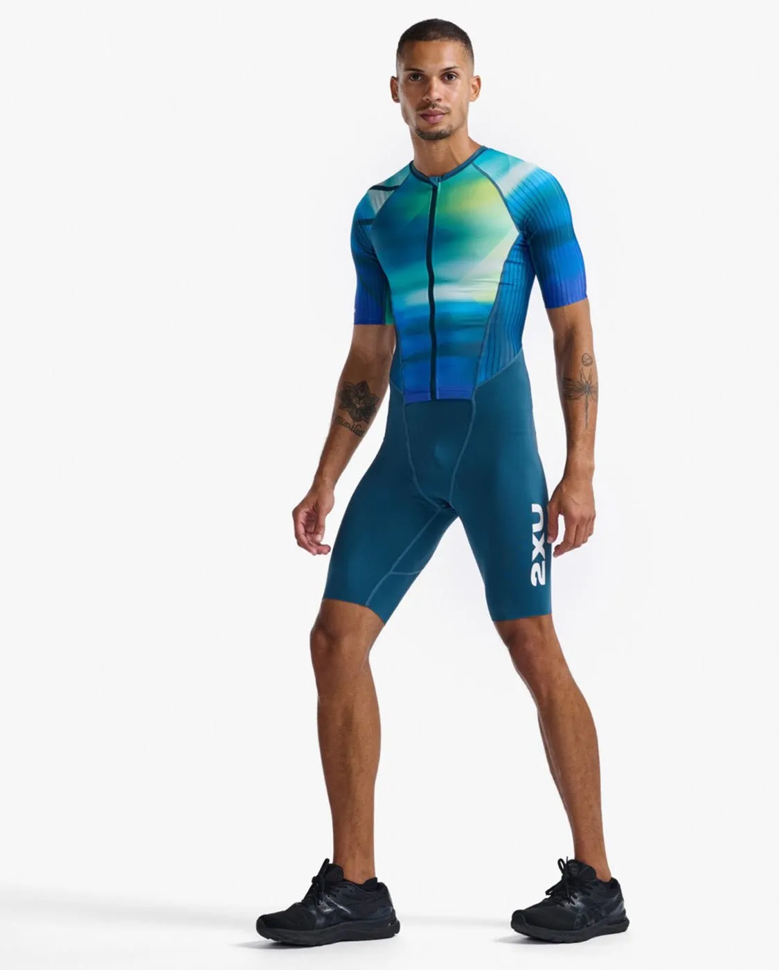 Men's Aero Sleeved Trisuit - Spring Green / Majol