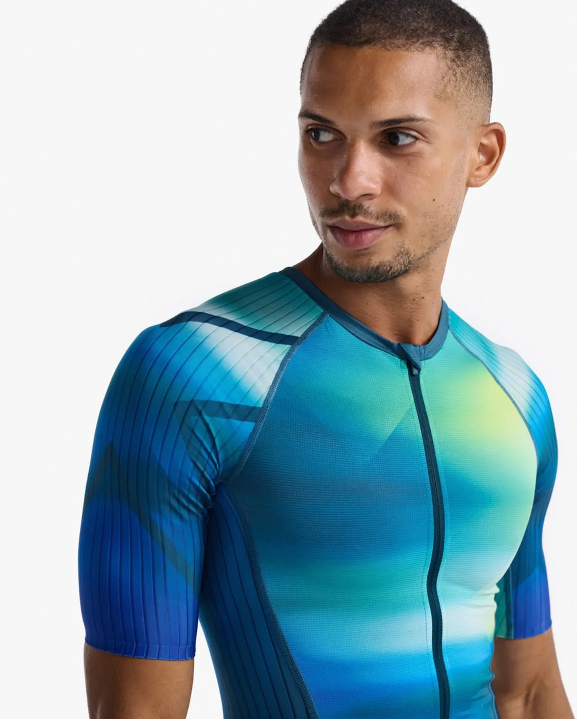 Men's Aero Sleeved Trisuit - Spring Green / Majol