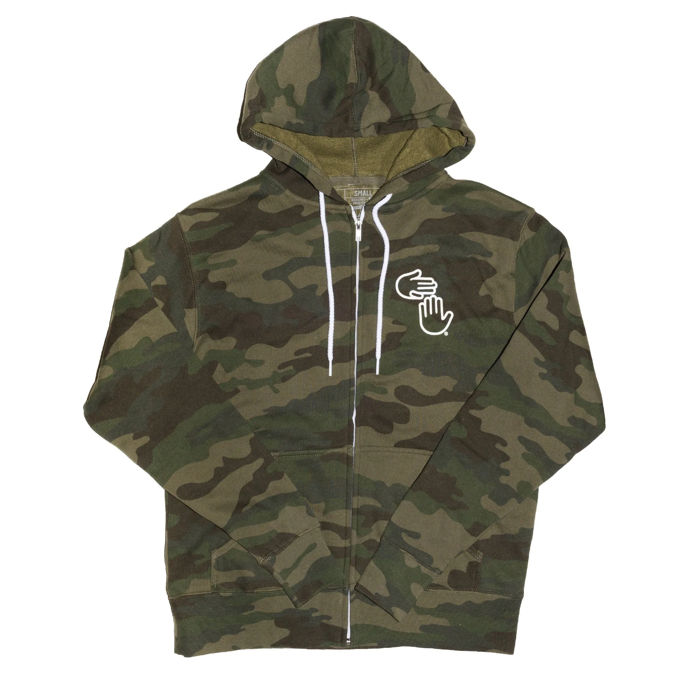 Michigan Hands Zip Hoodie (Camo)