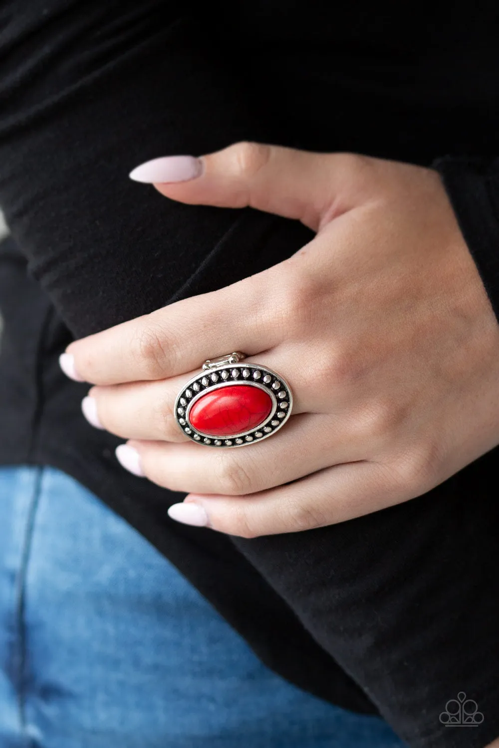 Open Door Jewelry - Desert Heat - Red Ring - Paparazzi Accessories