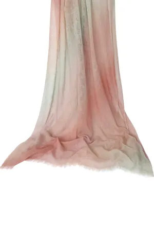 Peach Ombre Cashmere Scarf