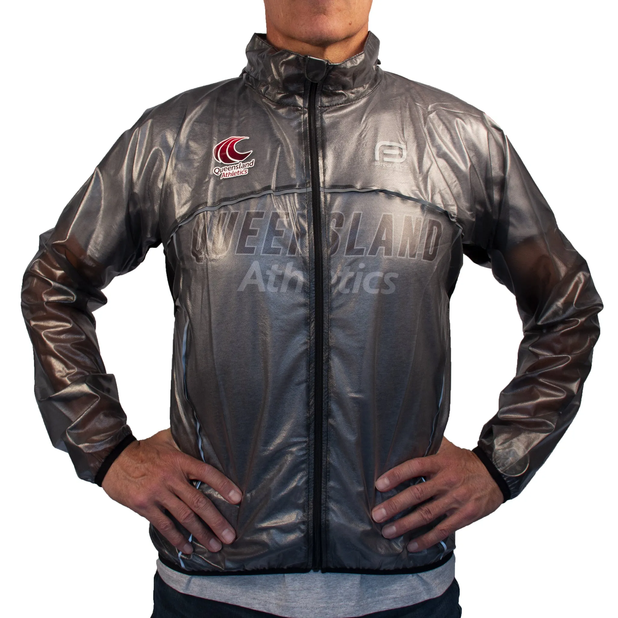 QLD Waterproof Cycle/Run Jacket - Charcoal