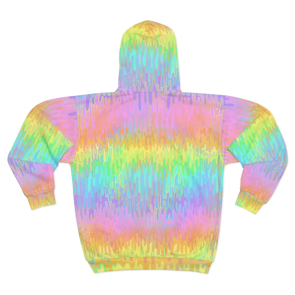 Rainbow Melt Unisex Zip Hoodie