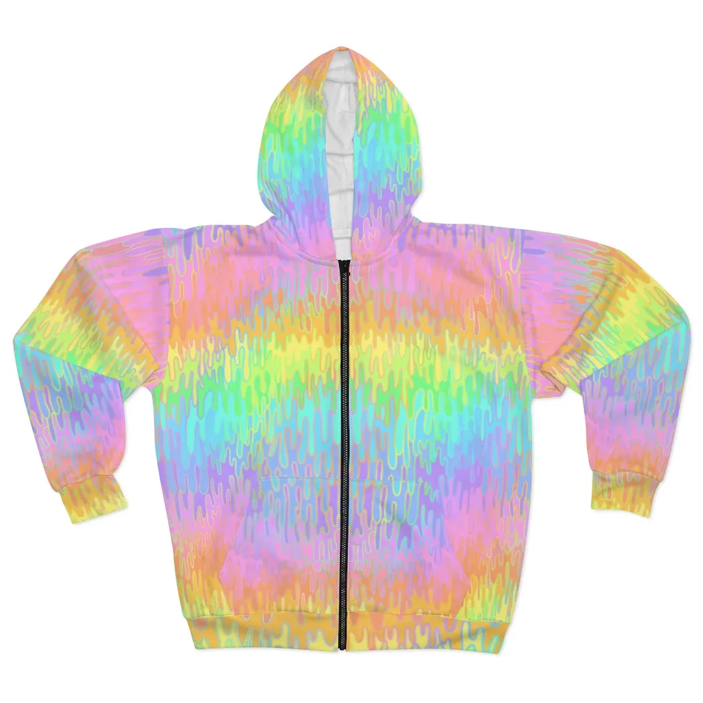 Rainbow Melt Unisex Zip Hoodie