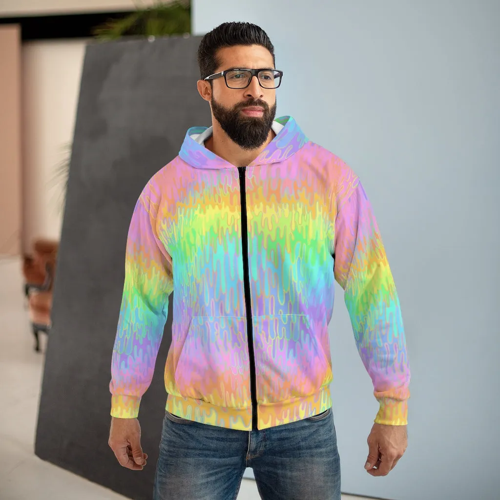 Rainbow Melt Unisex Zip Hoodie