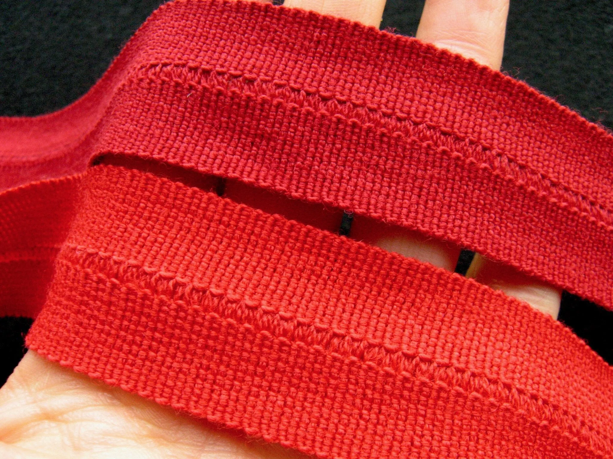 Red Wool Binder Trim