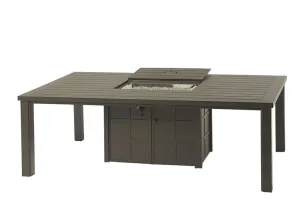 Sherwood 84" Fire Pit Dining Table