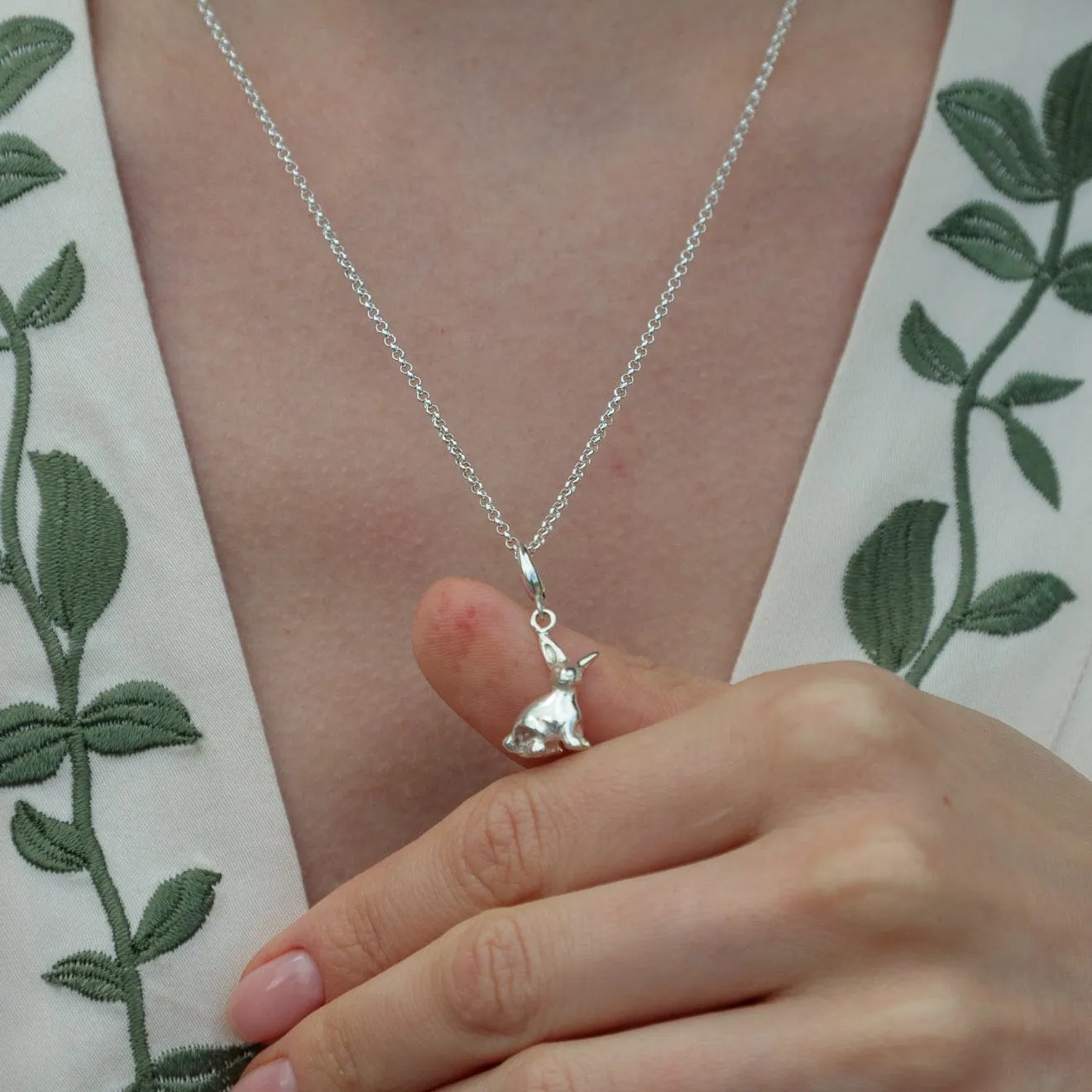 Silver Bunny Necklace