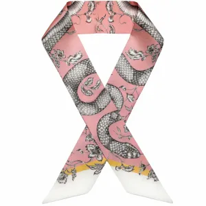 Snake Silk Ribbon Scarf