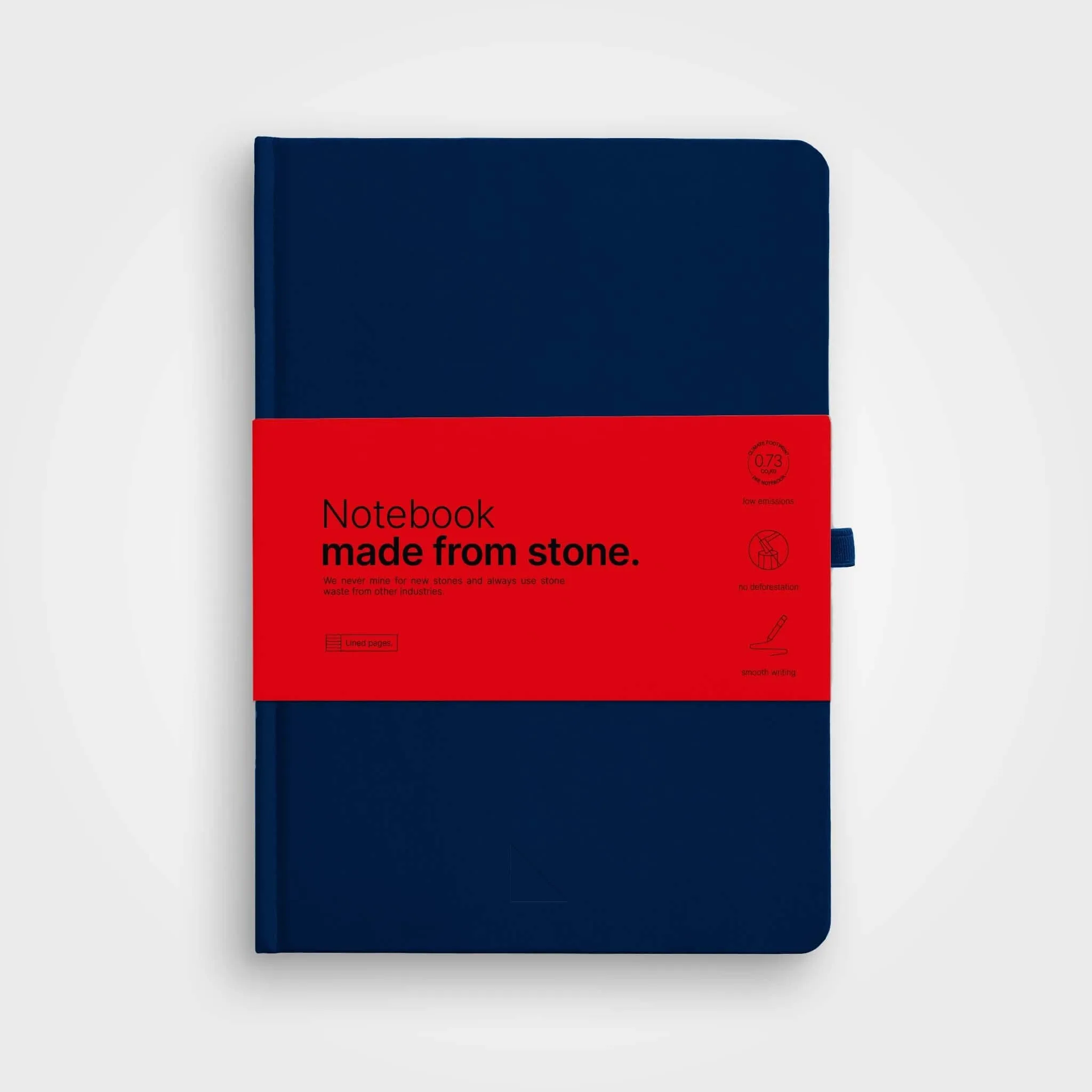 Stone paper notebook - A5 Hardcover, Navy Blue