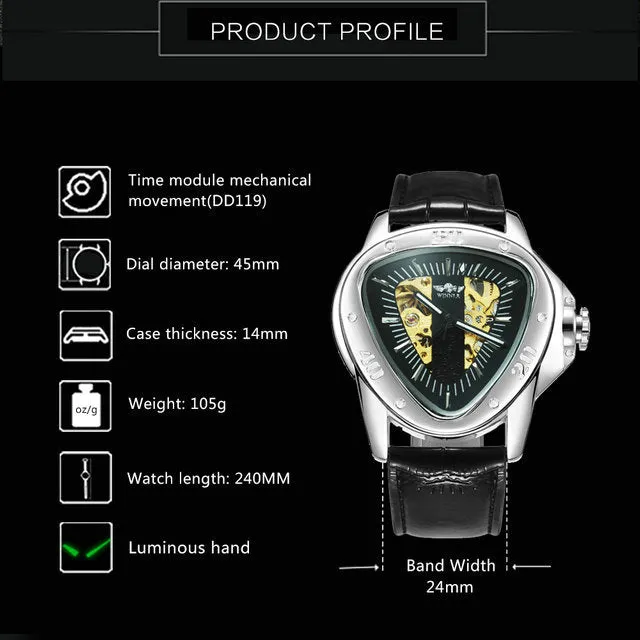 Top Brand Men Watches Mechanical WINNER Watch Relogio Masculino 3D Design