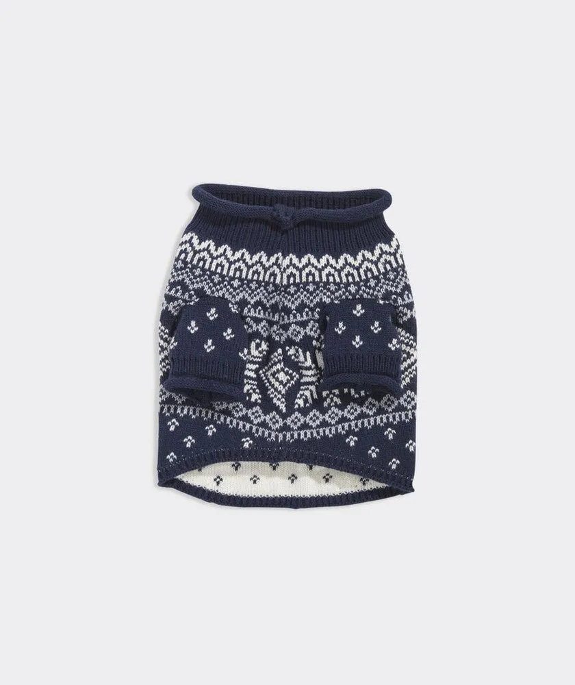 Vineyard Vines X Fma Chunky Snowflake Pet Sweater, Nautical Navy