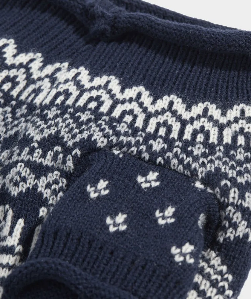 Vineyard Vines X Fma Chunky Snowflake Pet Sweater, Nautical Navy